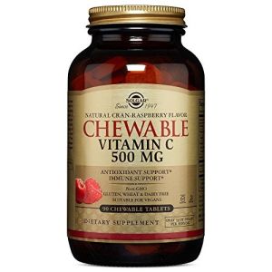 SOLGAR VITAMIN C CHEWABLE 500MG RASBERRY TABS 90S