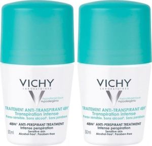 Vichy Deodorant Roll On 48ωρη Αποσμητική Φροντίδα -50% στο 2ο προϊόν, 2x50ml