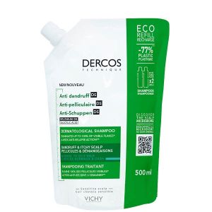Vichy Dercos Anti-Dandruff DS Eco Refill Ανταλλακτικό Σαμπουάν κατά της Πιτυρίδας για Κανονικά & Λιπαρά Μαλλιά 500ml
