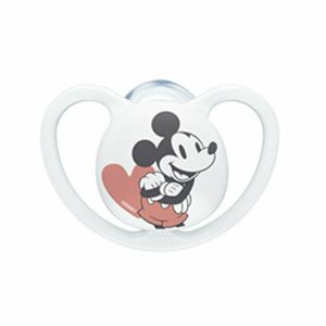 Nuk Space Disney Πιπιλα Σιλικ. 0-6m Ασπρο Mickey 1τμχ