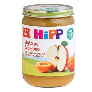 Hipp Φρουτόκρεμα Βιολογικής Καλλιέργειας με Μήλο & Βερίκοκο από τον 4ο Μήνα, 190g