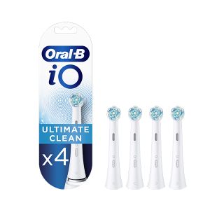 Oral-B iO Ultimate Clean White Ανταλλακτικές Κεφαλές Ηλεκτρικής Οδοντόβουρτσας Λευκό Χρώμα 4τεμ