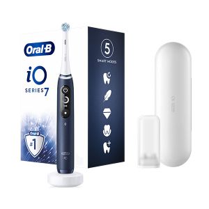 Oral-B iO Series 7 Magnetic Sapphire Blue Ηλεκτρική Οδοντόβουρτσα με Χρονομετρητή, Αισθητήρα Πίεσης και Θήκη Ταξιδίου σε Μπλε Χρώμα 1 Τεμάχιο