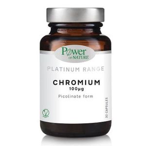 Power Health Platinum Range Chromium 100μg Συμπλήρωμα Διατροφής για την Διατήρηση της Φυσιολογικής Γλυκόζης στο Αίμα 30 Κάψουλες