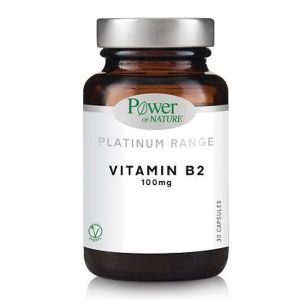Power Health Platinum Range Vitamin B2 100mg για το Νευρικό Σύστημα 30 Φυτικές Κάψουλες