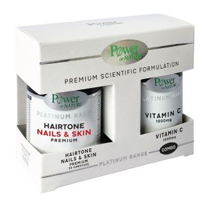 Power Health Platinum Range Hairtone Nails & Skin 30caps & Vitamin C 1000mg 20caps