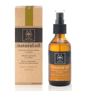 Apivita Natural Oil Βιολογικό Μείγμα Φυτικών Ελαίων για Μασάζ με Ελιά, Jojoba & Αμύγδαλο, 100ml