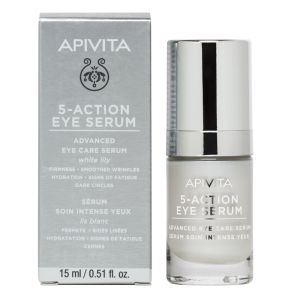 Apivita 5 Action Eye Serum Ορός Εντατικής Φροντίδας Για Τα Μάτια Με Λευκό Κρίνο 15ml