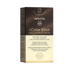Apivita My Color Elixir Νο 7.3 Βαφή Μαλλιών Ξανθό Χρυσό με Έλαια Άργκαν, Αβοκάντο & Ελιάς, 1τεμ