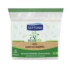 Septona Μπατονέτες Βιοδιασπώμενες Σε Σακουλάκι 100 Τεμάχια