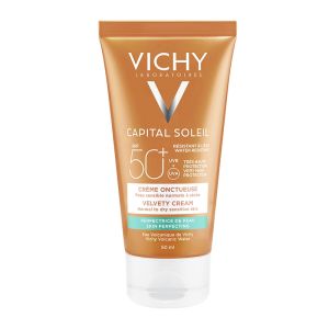 Vichy Ideal Soleil Velvety Cream SPF50+ Αντηλιακή Κρέμα Προσώπου Με Βελούδινη Υφή 50ml
