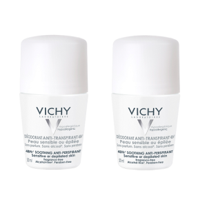 VICHY DEODORANT 48ΩΡΗ ΦΡΟΝΤΙΔΑ ROLL-ON ΓΙΑ ΕΥΑΙΣΘΗΤΕΣ ΕΠΙΔΕΡΜΙΔΕΣ & ΤΟ ΔΕΥΤΕΡΟ ΠΡΟΪΟΝ ΜΕ -50% 2x50ml