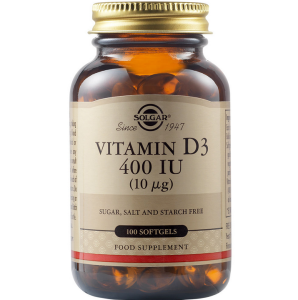 SOLGAR D-3 400 IU SOFTGELS 100S