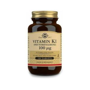 Solgar Vitamin K1 (Phytonadione) Βιταμίνη 100mcg 100 ταμπλέτες