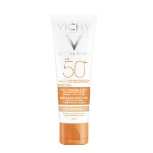 Vichy Capital Soleil Anti-Dark Spot Tinted 3-in-1 Αδιάβροχη Αντηλιακή Κρέμα Προσώπου SPF50 με Χρώμα 50ml